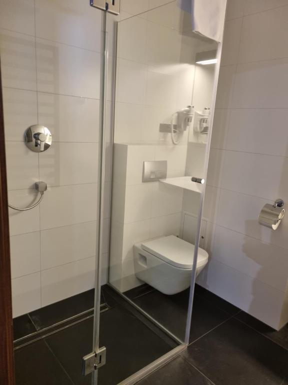 Koupelna v ubytování Terminal Hotel
