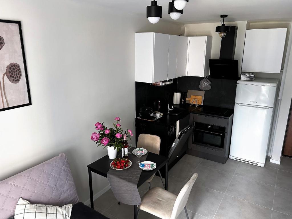 Kuchyň nebo kuchyňský kout v ubytování Sky Apartment Comfy Suite Pereca