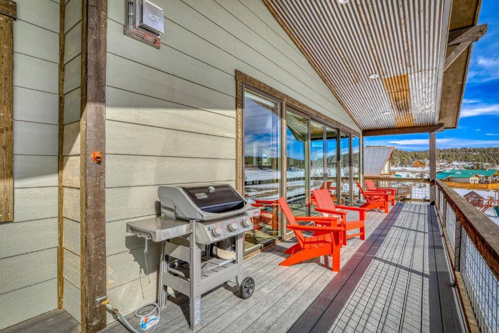 a grill on the deck of a house at 128 Capitan Circle in Pagosa Springs
