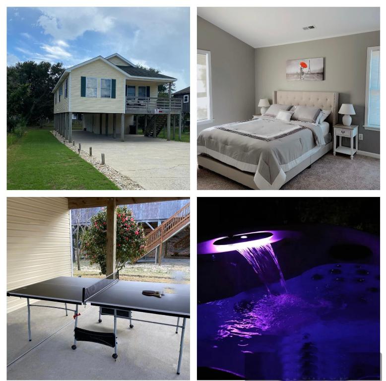 a collage of pictures of a bedroom and a house at __Kristian’s Palace Your Beach Getaway in Kill Devil Hills