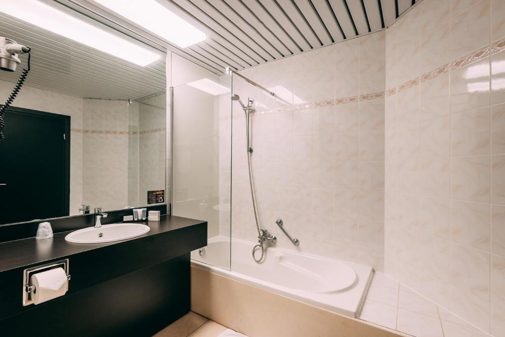 Koupelna v ubytování Hotel Ter Elst