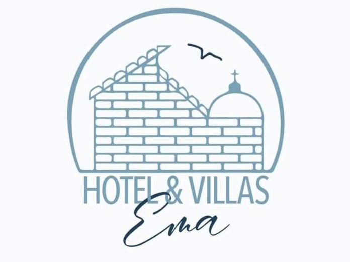 a logo for a hotel and villas inn at Hotel Villas Ema in Zihuatanejo