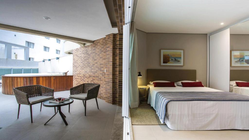 Residencial Estanconfor Santos - Appartamento Con Una Camera Da Letto Con Terrazza