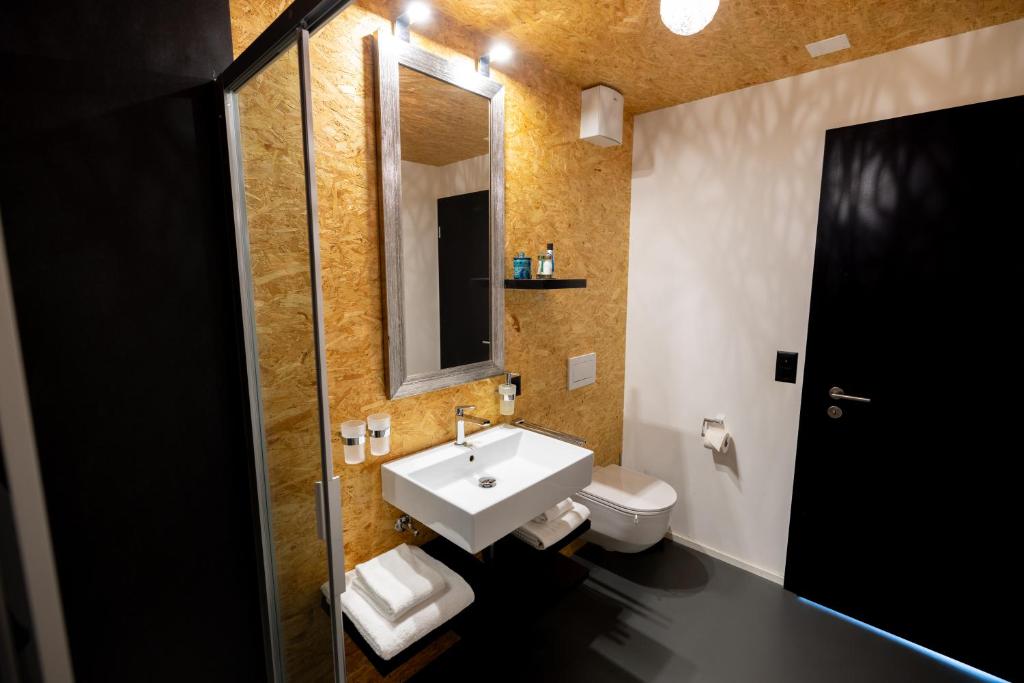 Koupelna v ubytování B&B La Forge de Diogne