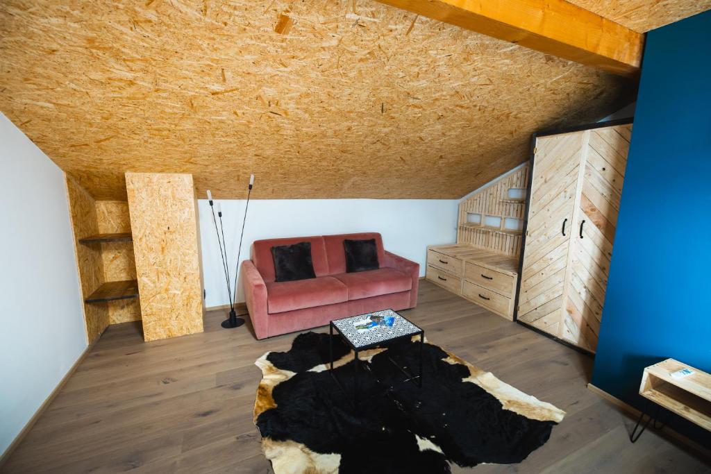 Posezení v ubytování B&B La Forge de Diogne