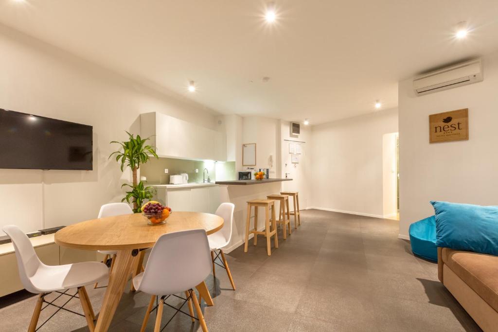 Kuchyň nebo kuchyňský kout v ubytování Nest Apartment