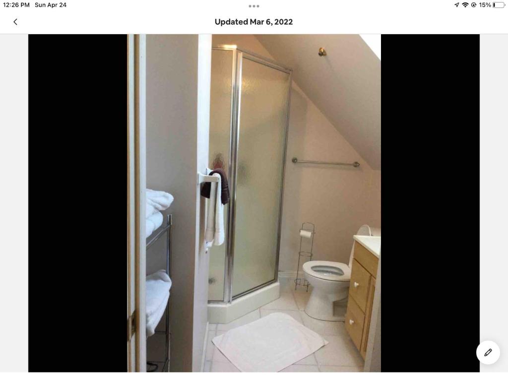 Koupelna v ubytování Cozy 1-bedroom loft with falls view 4mins to falls