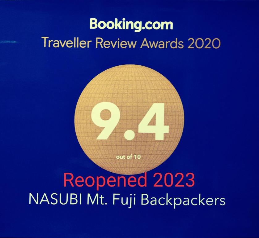 Certifikát, hodnocení, plakát nebo jiný dokument vystavený v ubytování NASUBI Mt. Fuji Backpackers