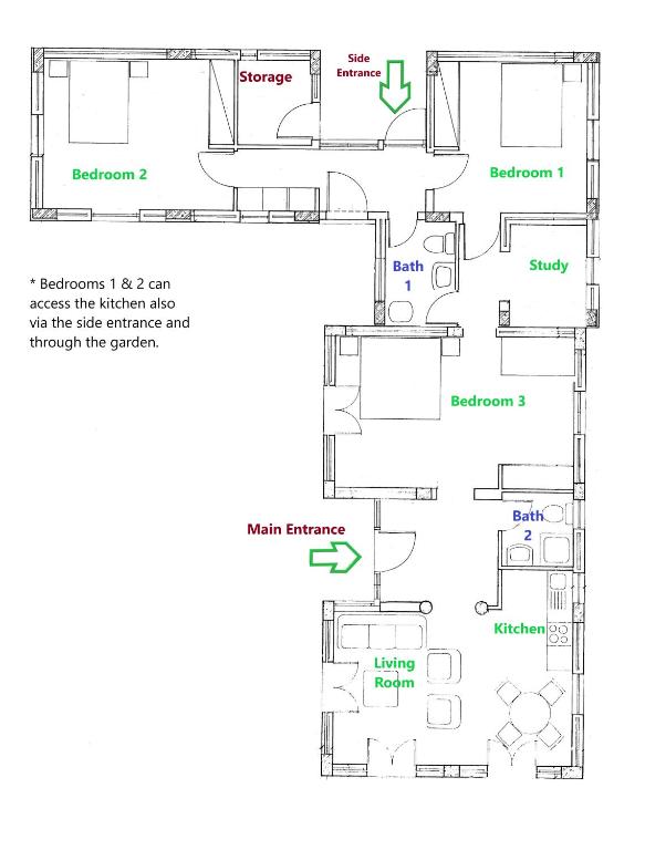 Plan piętra w obiekcie Villa Loukia