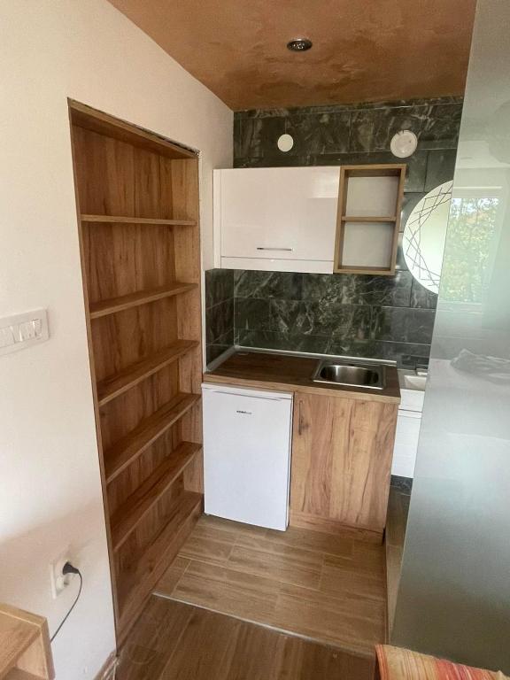 Kuchyň nebo kuchyňský kout v ubytování Apartments "Predah kod Baraća"