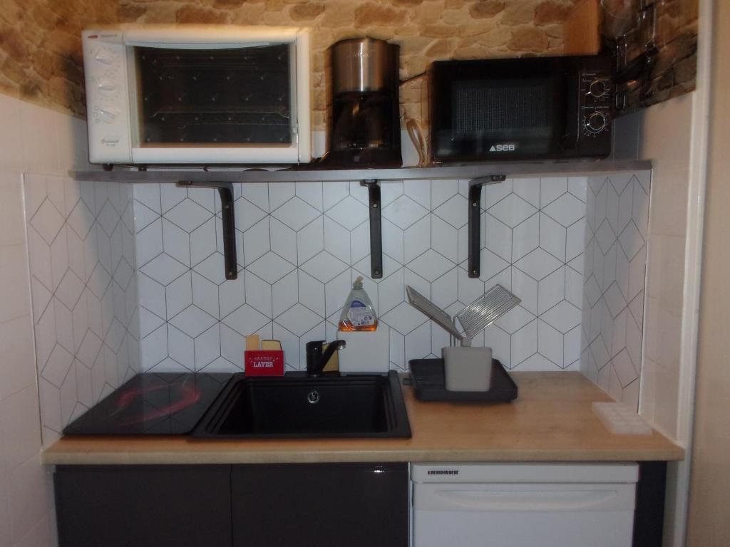 Dapur atau dapur kecil di appartement saint hilaire de riez 85270