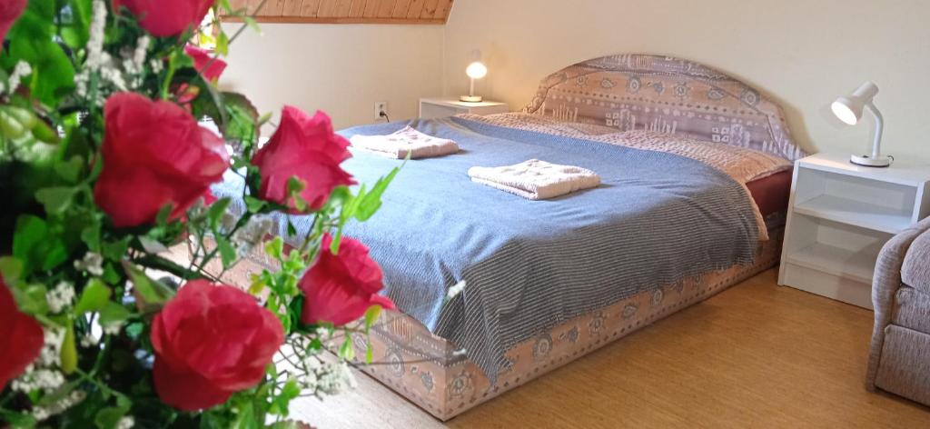 Postel nebo postele na pokoji v ubytování Apartmány Ledeč