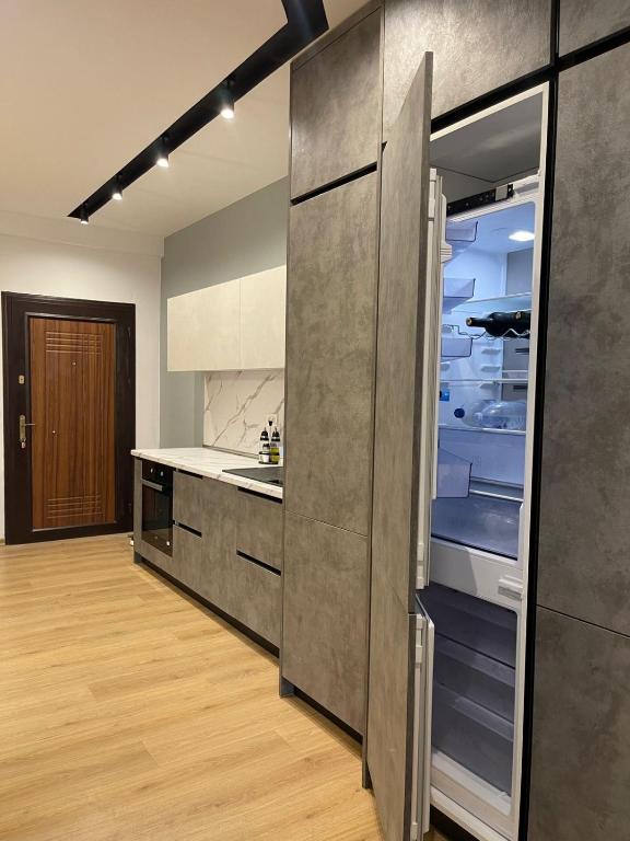 Kuchyň nebo kuchyňský kout v ubytování Shehapi apartment
