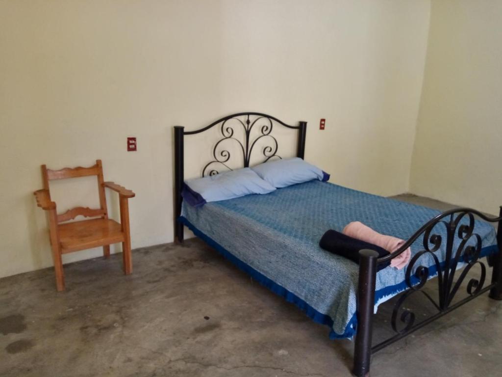 a bed in a room with a chair and a bed sidx sidx sidx at 224 in Oaxaca City