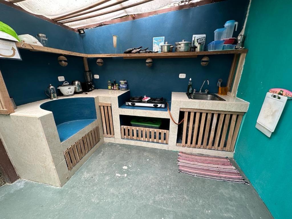 Kuchyň nebo kuchyňský kout v ubytování Mono Azul Cahuita