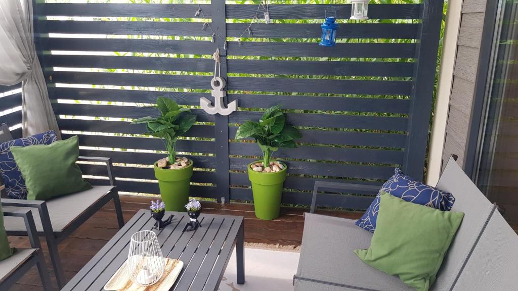 Posezení v ubytování Veranda Mobile Home - Terra Park SpiritoS