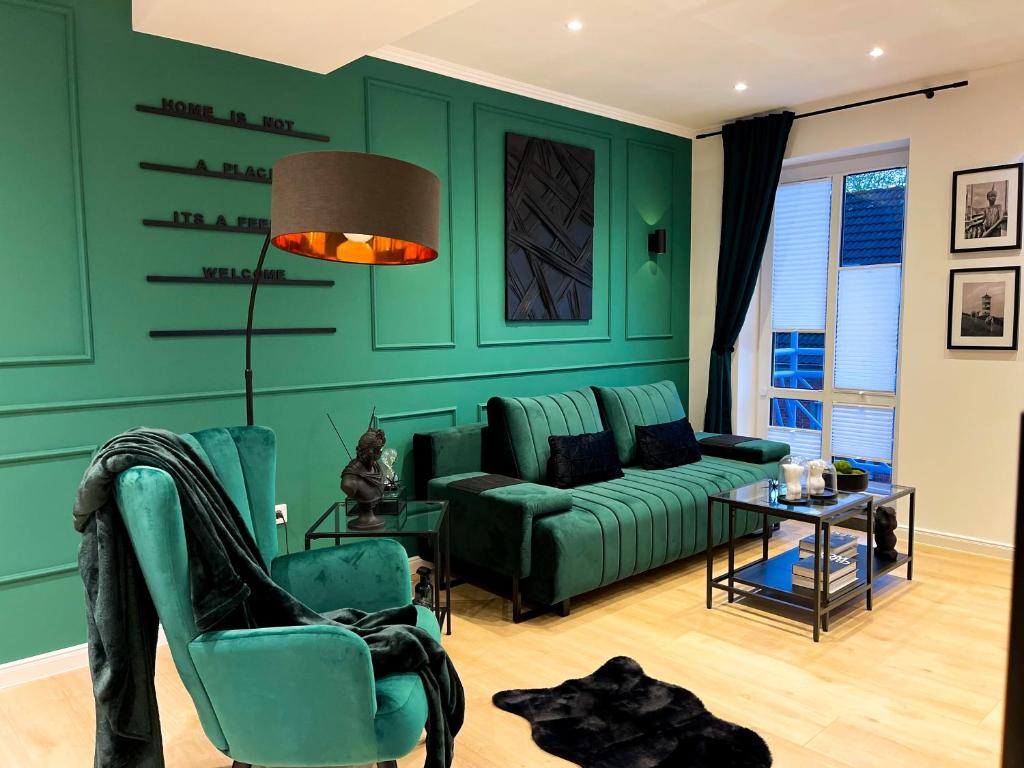 Posezení v ubytování Ferienwohnung Domizil am Delft II Emden