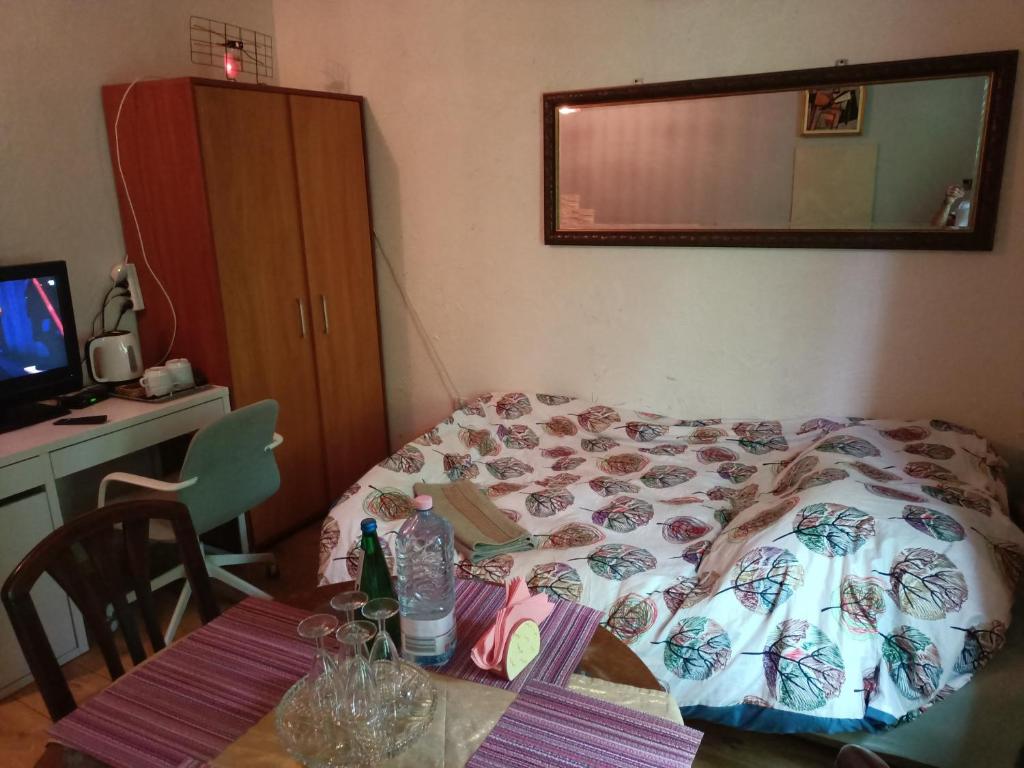 Televízia a/alebo spoločenská miestnosť v ubytovaní Hostel Apollo