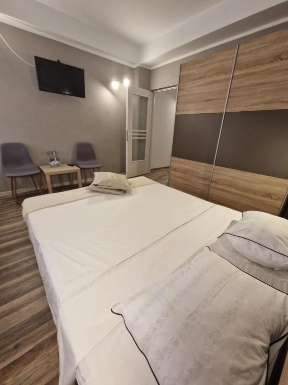 Postel nebo postele na pokoji v ubytování En vacances
