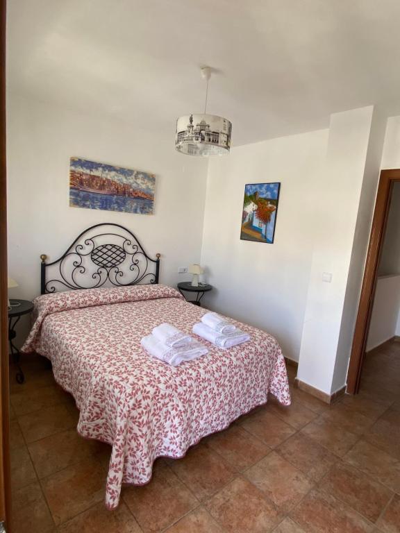 Posteľ alebo postele v izbe v ubytovaní ADOSADO CON VISTAS, RELAJATE Y DISFRUTA