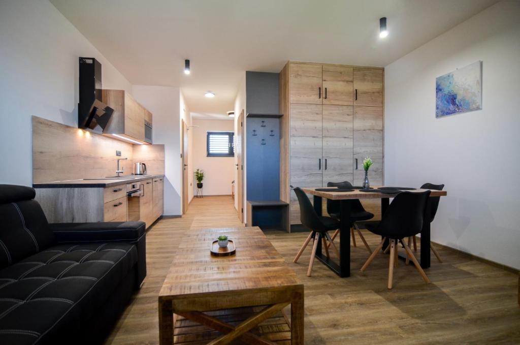 Posezení v ubytování Apartmány Hrušky - wellness