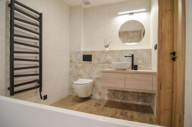 Koupelna v ubytování Apartmány Hrušky - wellness
