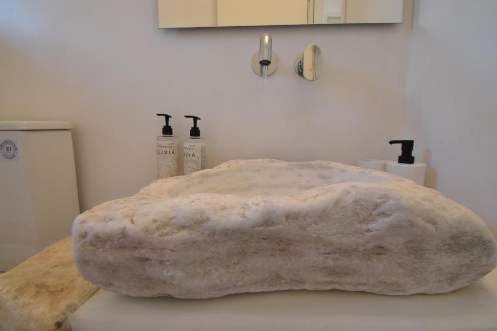 a large loaf of bread sitting on top of a counter at Sunset Pounda in Pounda