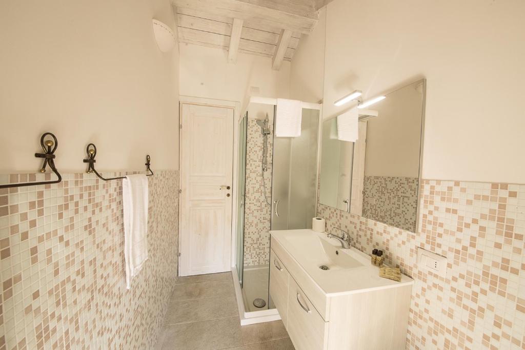 Koupelna v ubytování B&B Lambroriver
