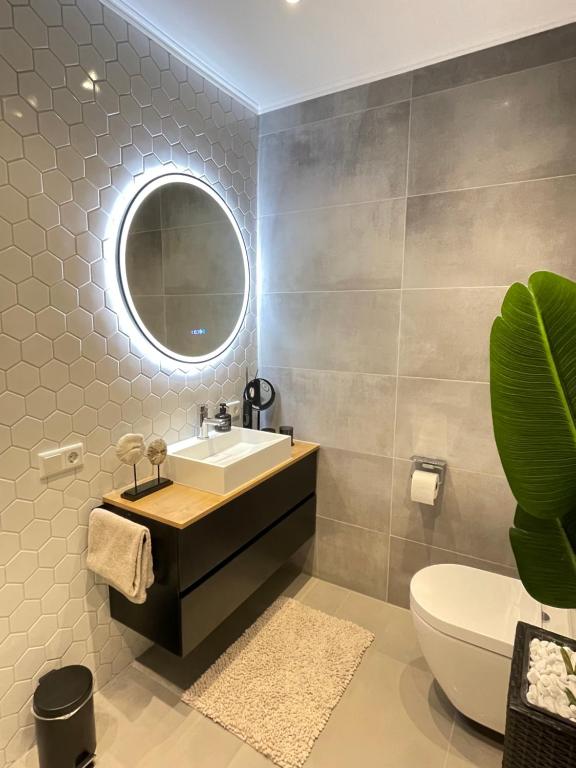 Koupelna v ubytování Ferienwohnung Domizil am Delft II Emden