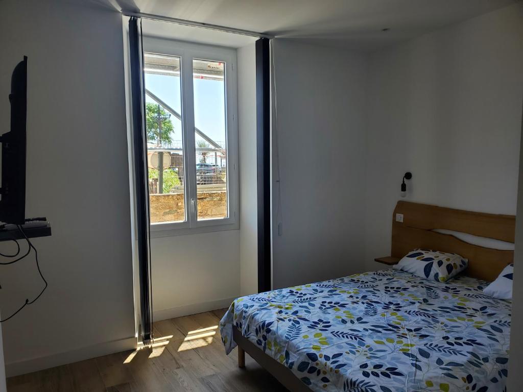 Postel nebo postele na pokoji v ubytování Chambre d'Hôte Straboni