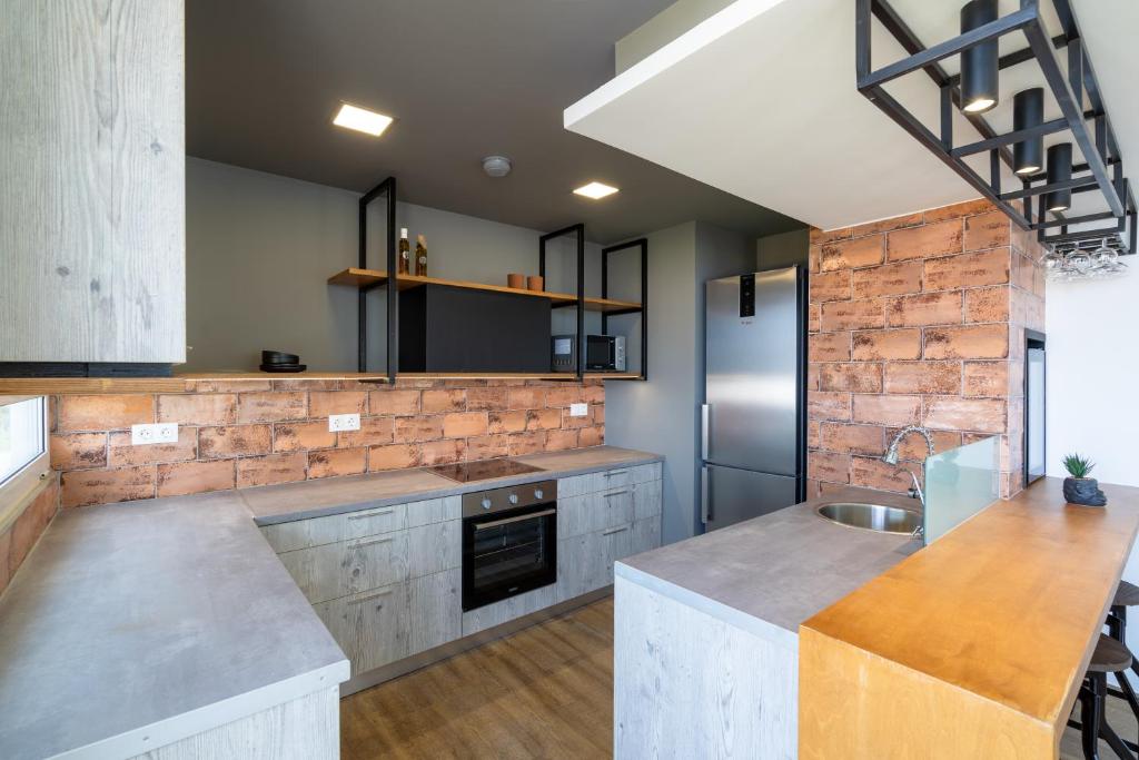 Kuchyň nebo kuchyňský kout v ubytování 4C Rethymno