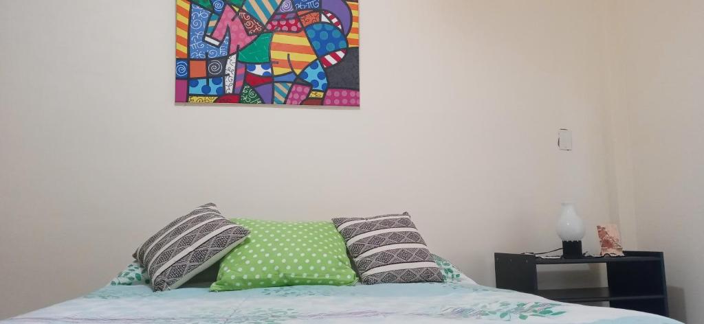Postel nebo postele na pokoji v ubytování Buenos Aires Tango Apartment near Golf