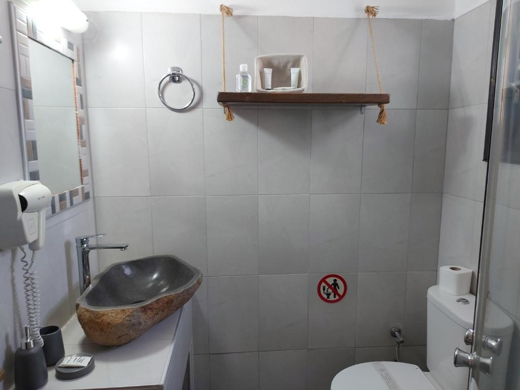 Kúpeľňa v ubytovaní Karlovasi Studios