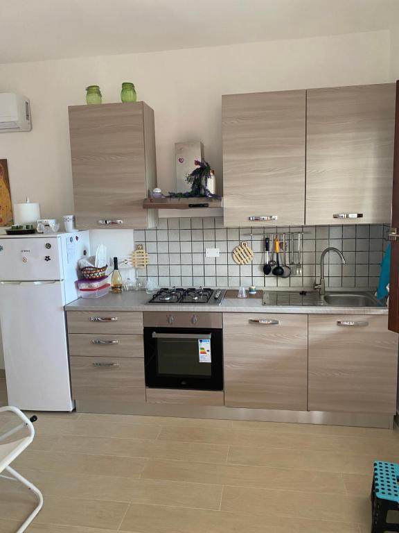 Kuchyň nebo kuchyňský kout v ubytování Hibiscus Apartment-casa per le vacanze vicino tropea