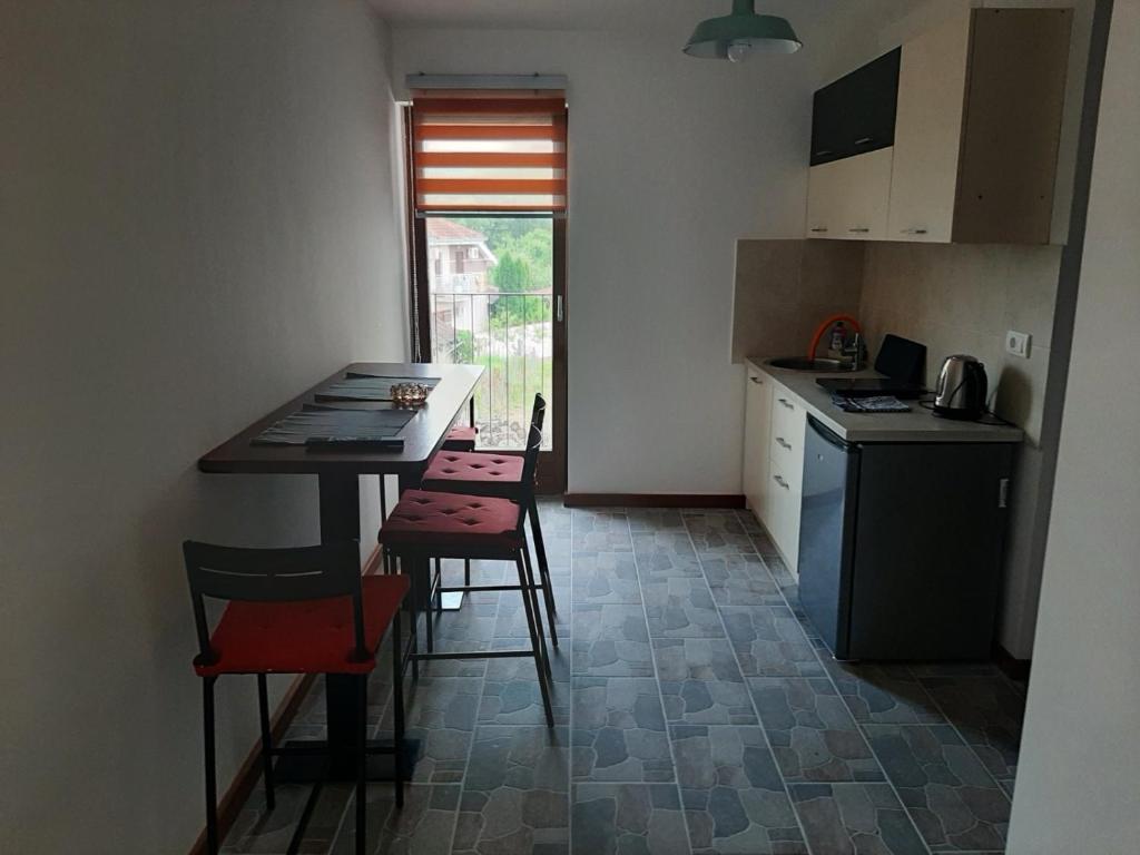 Kuchyň nebo kuchyňský kout v ubytování Ime Ruze apartmani Banja Vrujci