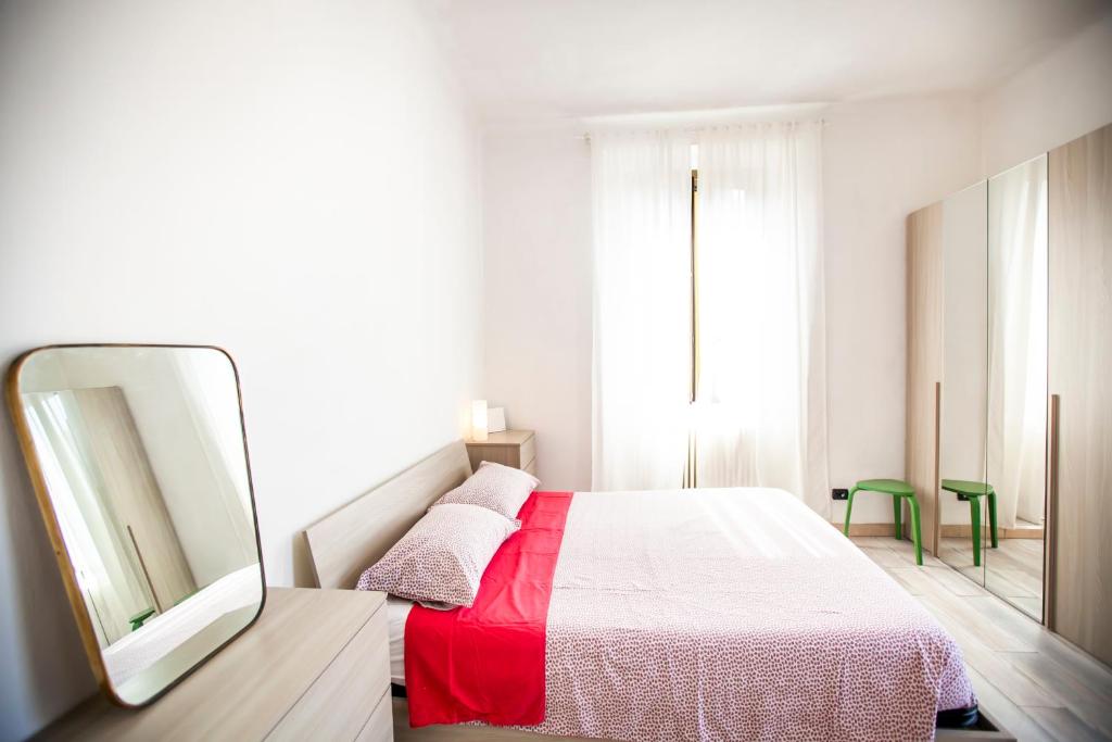 Un pat sau paturi într-o cameră la Casa Baragiola