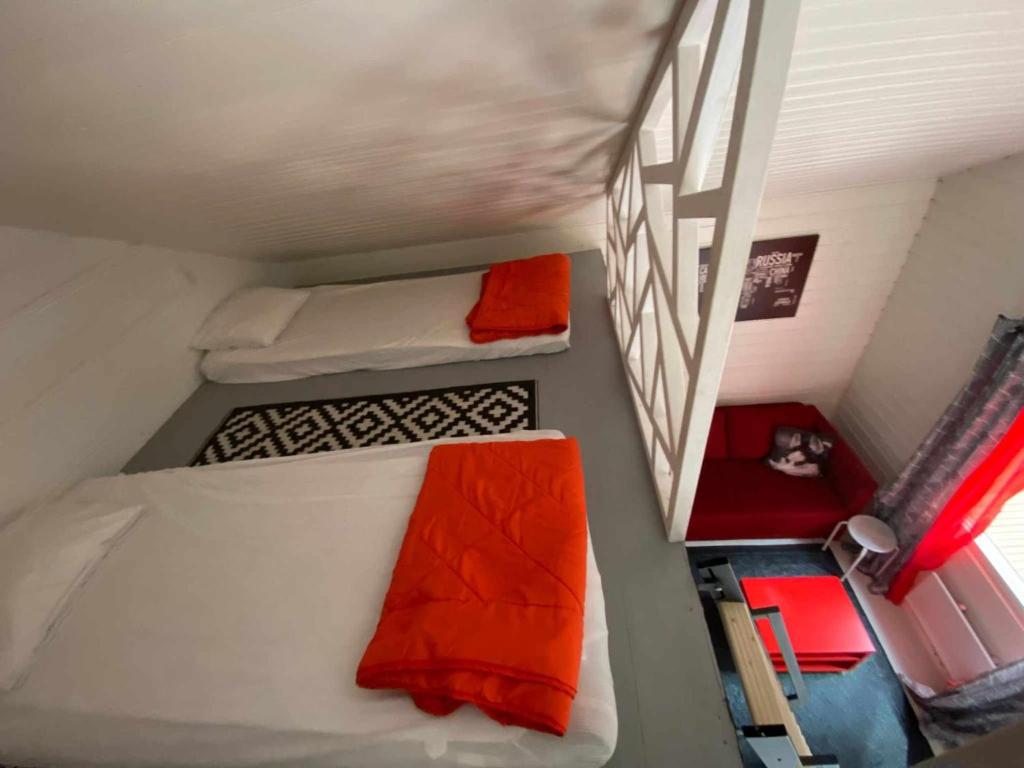 Postel nebo postele na pokoji v ubytování Lygnareds Camping