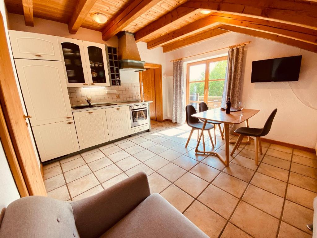 Kuchyň nebo kuchyňský kout v ubytování Urlaubshof Bechteler