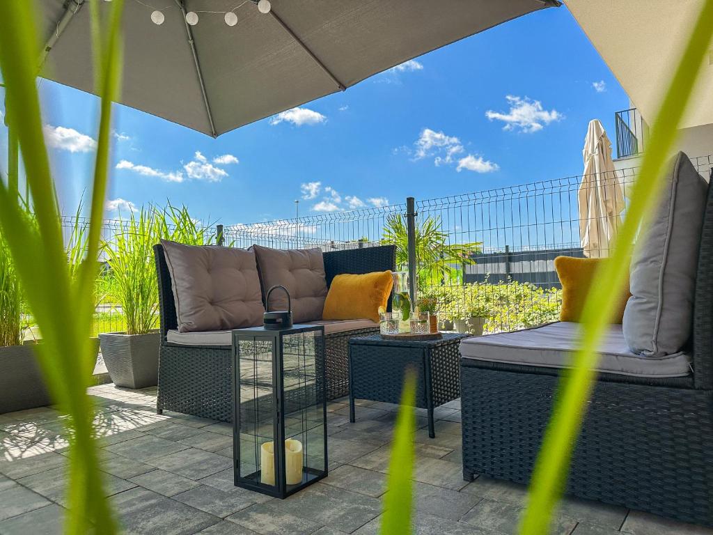 Posezení v ubytování Bursztyn Apartament