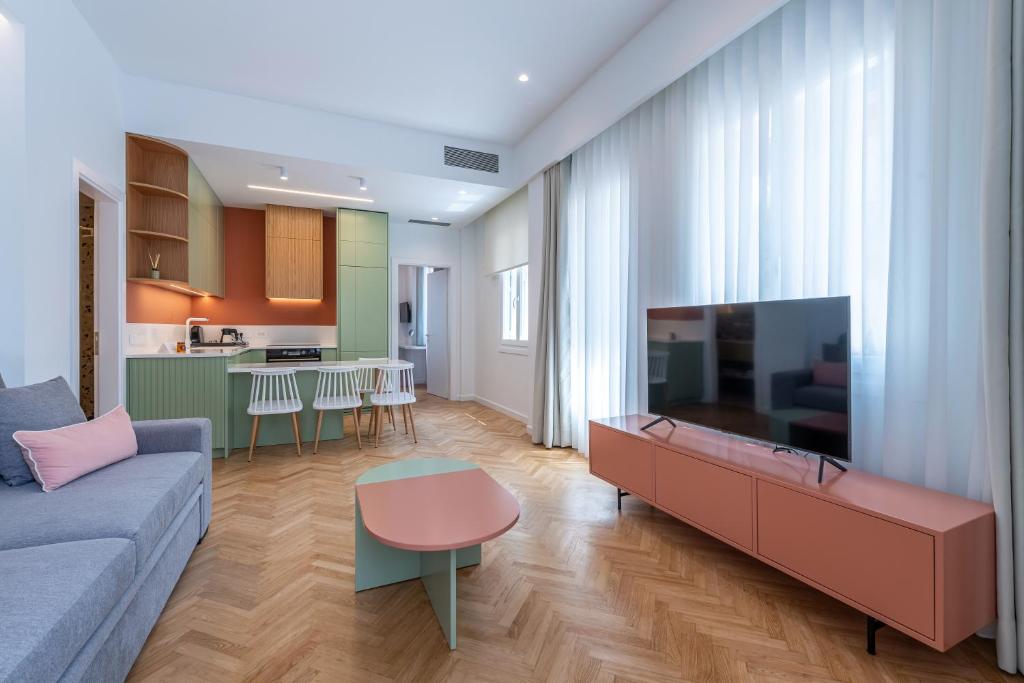 TV a/nebo společenská místnost v ubytování Casa Navarino by Immobilis