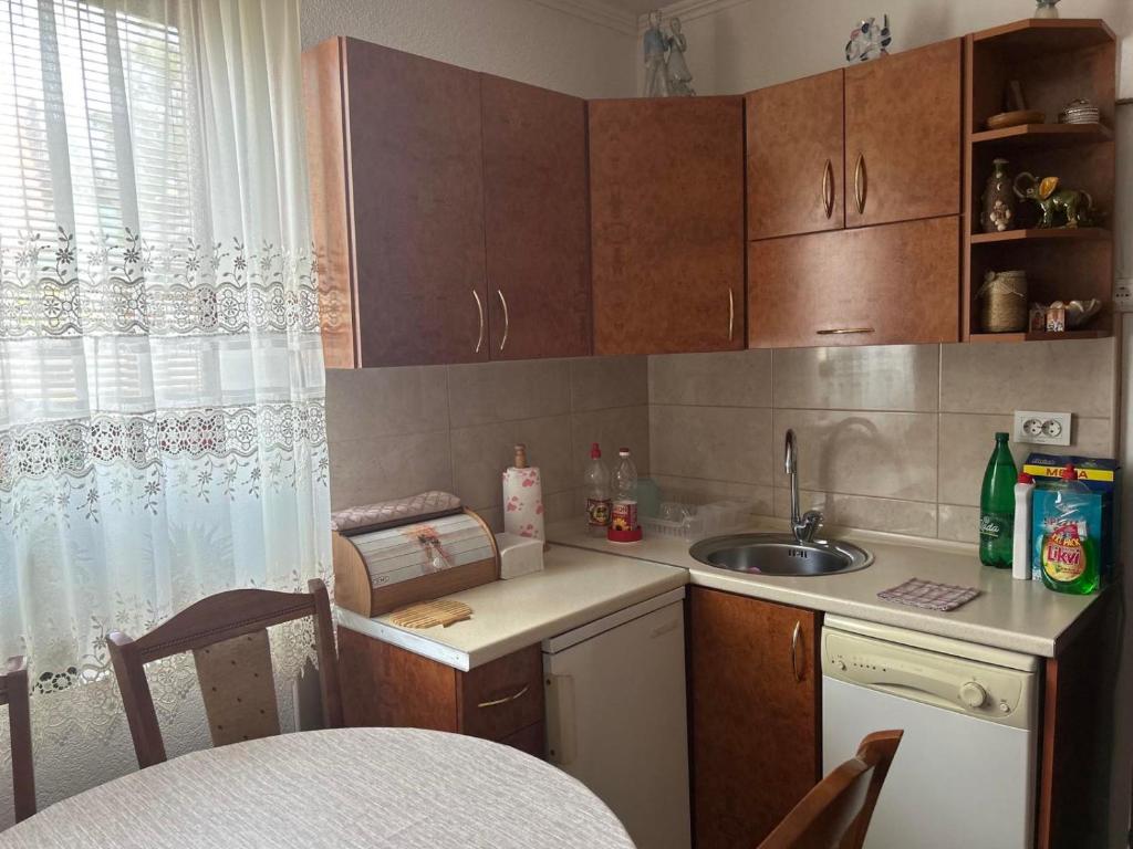 Kuchyň nebo kuchyňský kout v ubytování Apartman Idžo