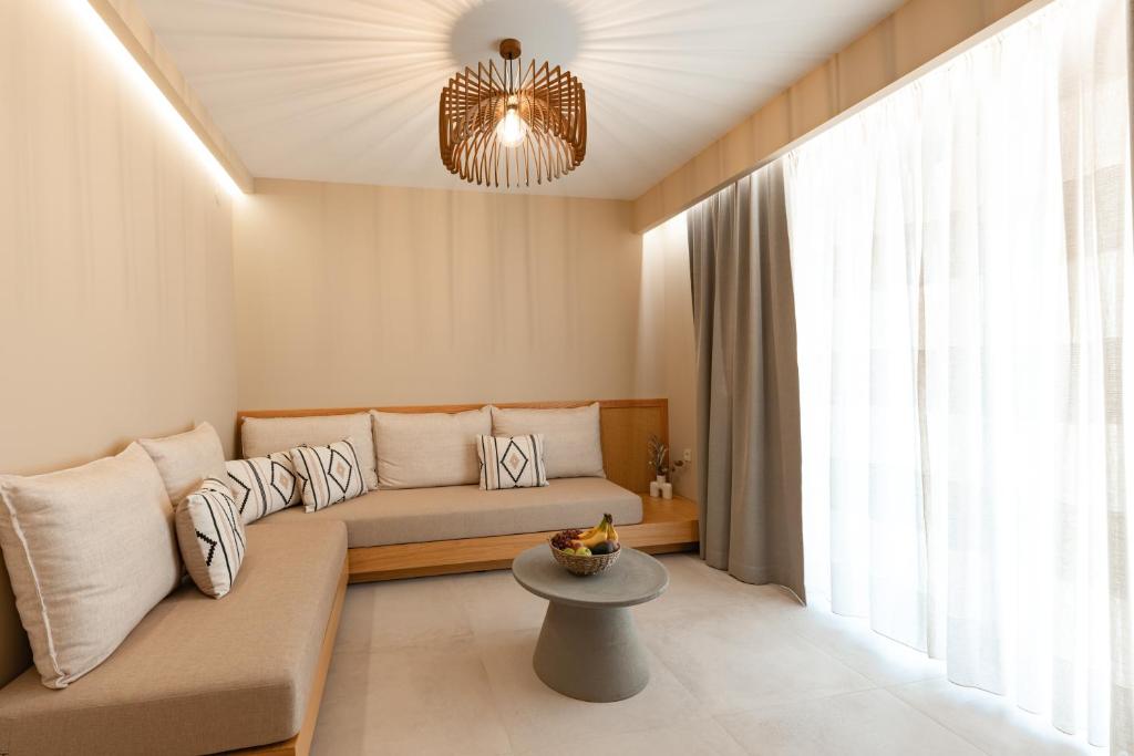 Posezení v ubytování Trinity Design Suites
