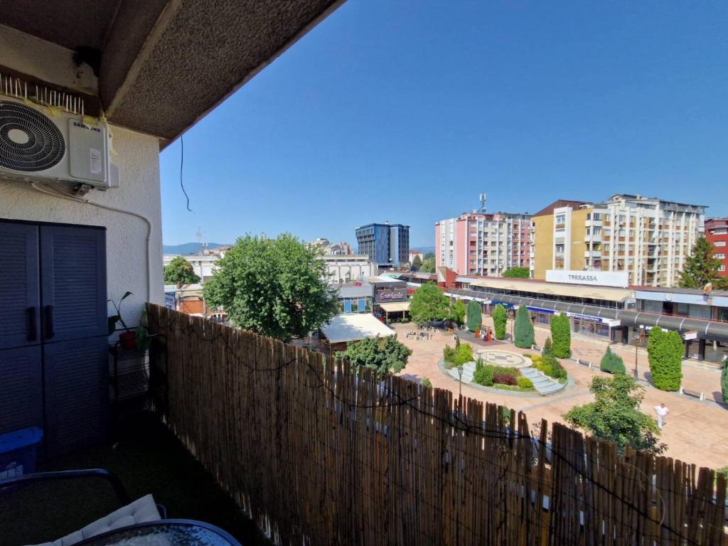 a view of a city from a balcony at Apartman REA 1 in Pirot