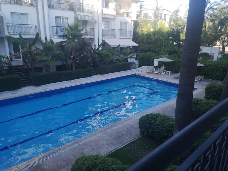 Výhled na bazén z ubytování Cozy apartment suite with swimming pool nebo okolí