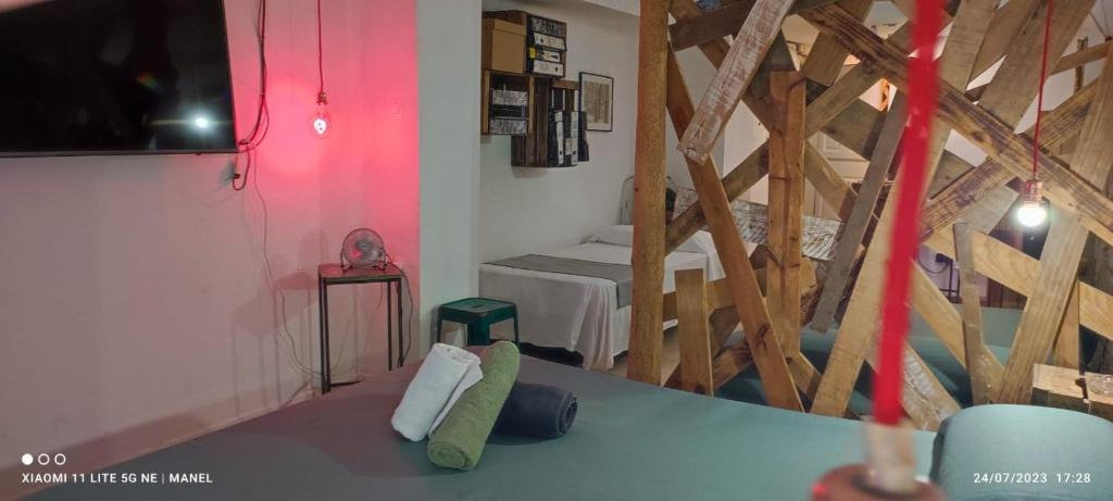 リェイダにあるLa Impronta Relaxのベッド1台が備わる客室です。