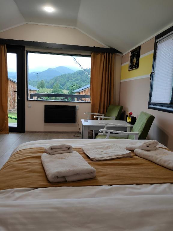 Postel nebo postele na pokoji v ubytování MATEVOSYAN Hotel