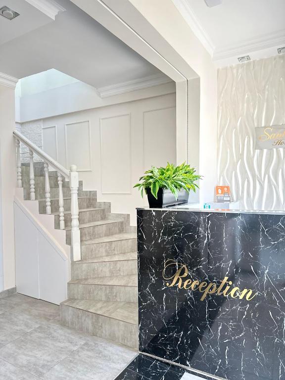 Vstupní hala nebo recepce v ubytování SANTORINI hotel & hostel