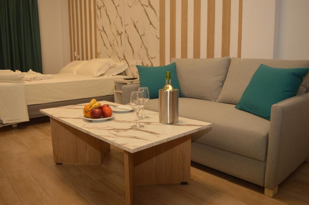 Posezení v ubytování Electra Suites