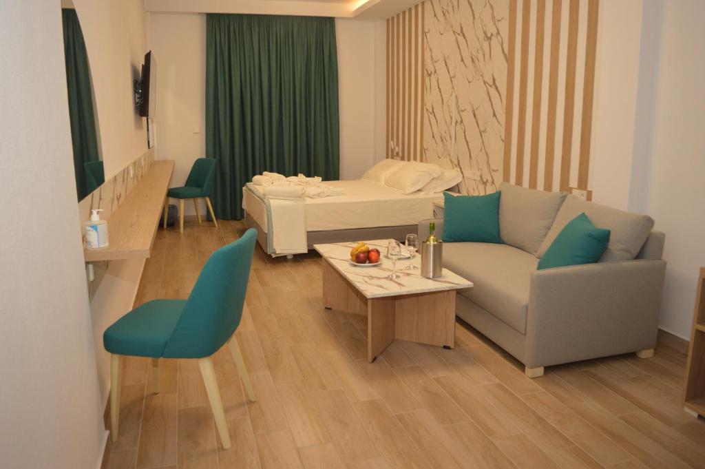 Posezení v ubytování Electra Suites