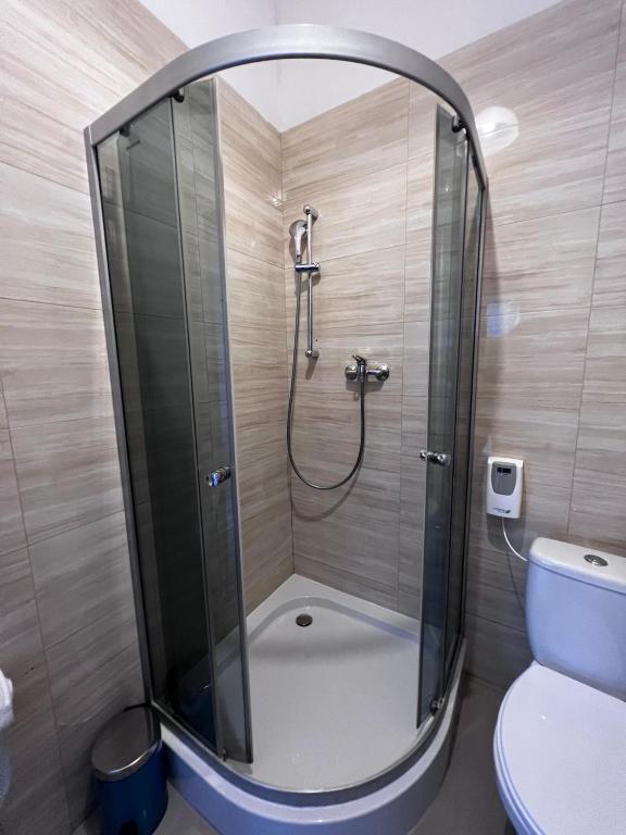 Koupelna v ubytování Hotel Safir Babice